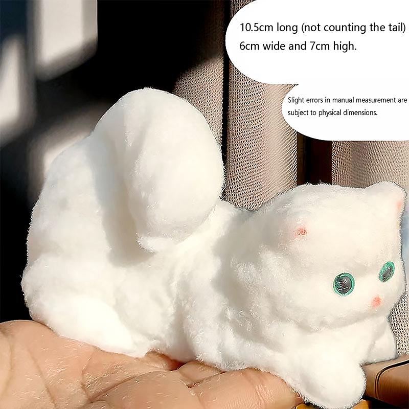 

1 шт. Персидский кот Таба Сквиши Силиконовый Пушистый Котенок Ручной работы Сквиши Моти Игрушка для рук Релакс Снятие стресса Подарок белый
