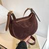 Retro feminine bag with advanced texture  versatile underarm  niche design  new fashion saddle bag