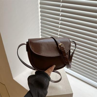 Premium Texture Underarm Saddle Women's Bag New Fashion Temperament Simple Shoulder Messenger Bag Retro Small Square Bag