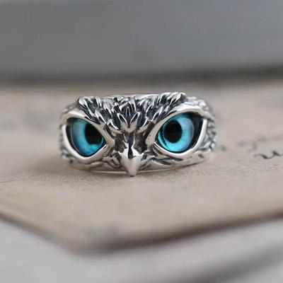 Retro Eule Verstellbarer Ring: Unisex, Kreatives Design