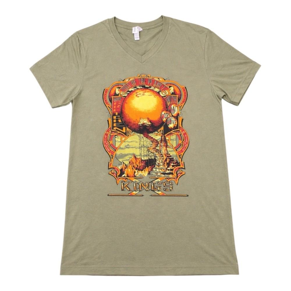 Kings X Out of the Silent Planet Band TShirt Olive Green VNeck Graphic Tee Unisex T-Shirt S