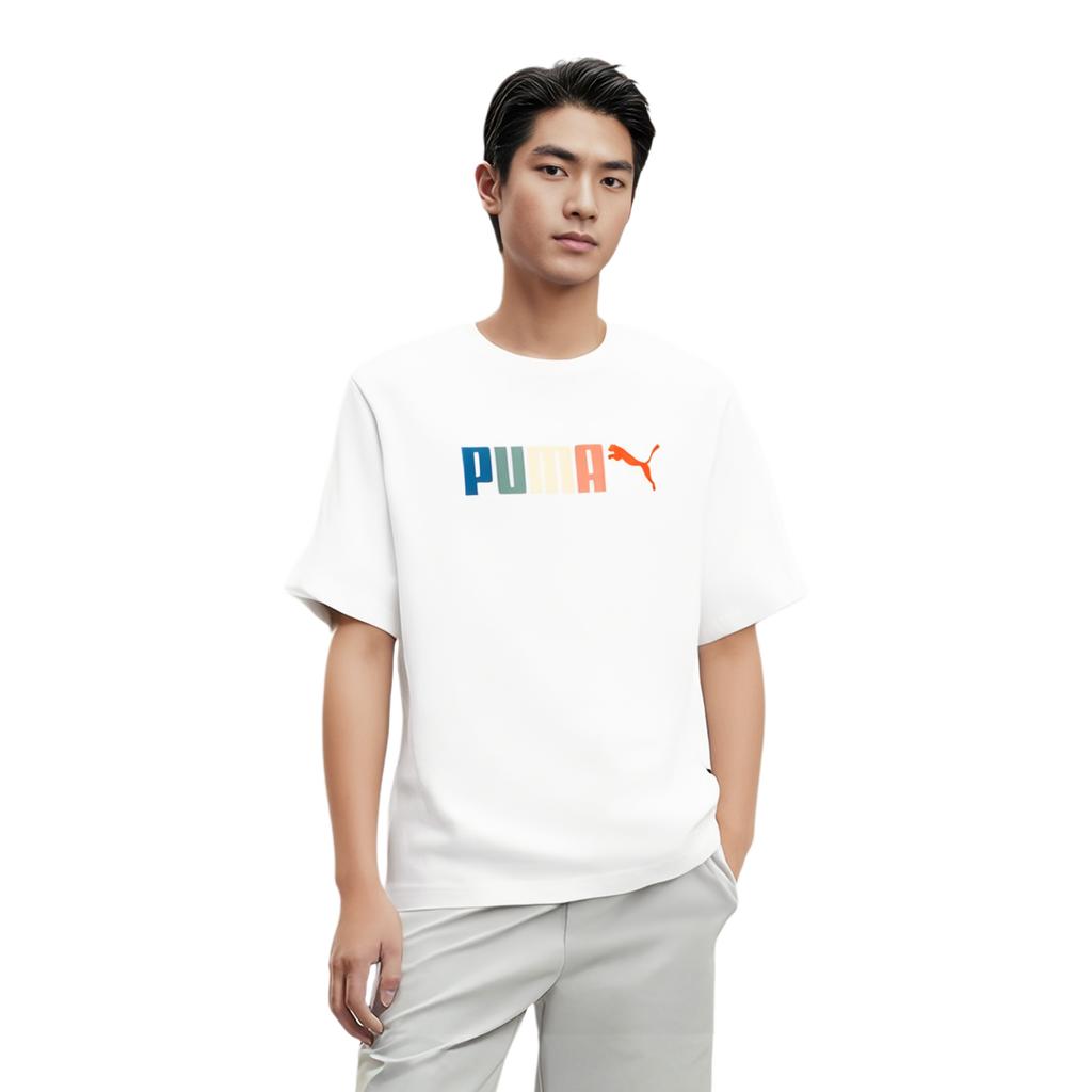 Puma Comfortable Sports Casual Short Sleeve T-Shirt Unisex Tops White 692487-02