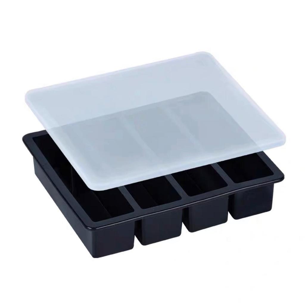 Silicone Ice Cube Mold Set: Long Strip, 6 Squares, 6 Balls, 15 Grids, 37 Grids, Skull Shapes with Lid.