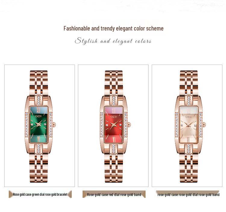 Gedi Exquisite Women's Luxury Stainless Steel Waterproof Quartz Watch