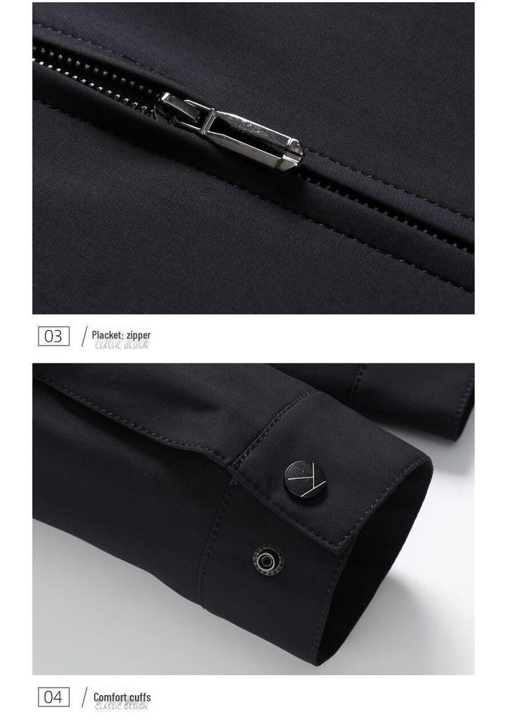 Popular Men's Spring Lapel Jacket for Middle-Aged & Elderly - Casual Dad's Coat for Civil Servants