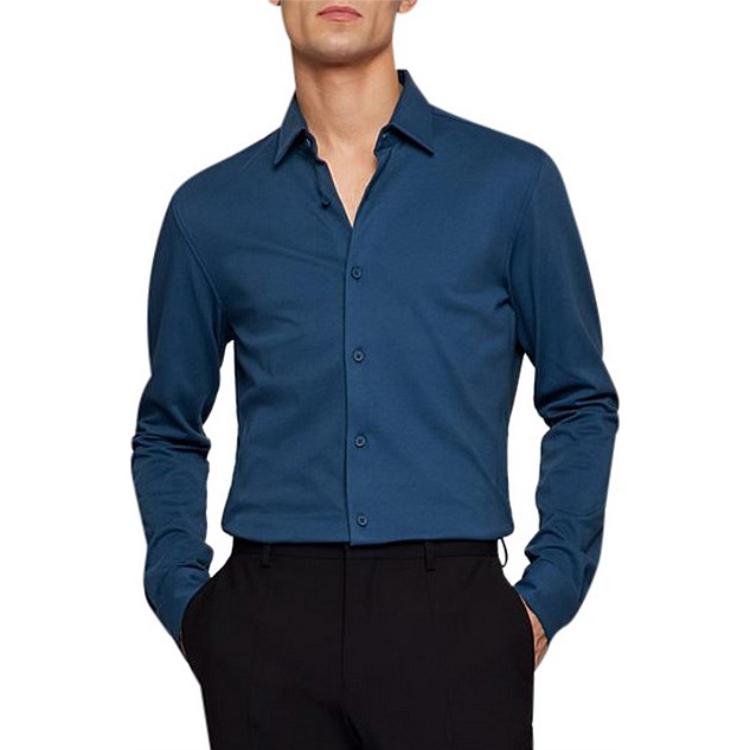 HUGO BOSS Shirts Men's Blue Polo Collar Moderate 50466802-413