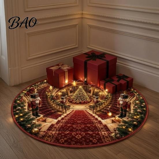 Decorative Floor Mat for Party Christmas 3D Illusion Rug, Black Hole Vortex Visual Effect Mat, Non-Slip Rug Holiday Door Machine Washable Entryway