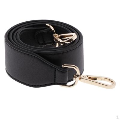 Tracolla per borsa a tracolla in pelle PU, ricambio fai da te, accessori per la realizzazione di borse - Nero, 90x4cm
