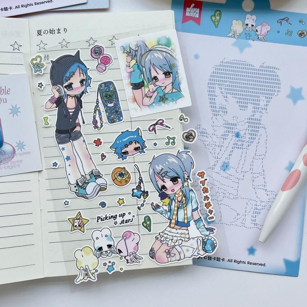 DIY Stickers Deco Stationery Stickers Cute Millennium Anime Story Stickers Phone Craft Stickers
