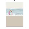 Girl Seal Goldfish Seagull Posters Prints Nordic Canvas Painting Cartoon Modern Wall Art Pictures Kids Room Home Decor