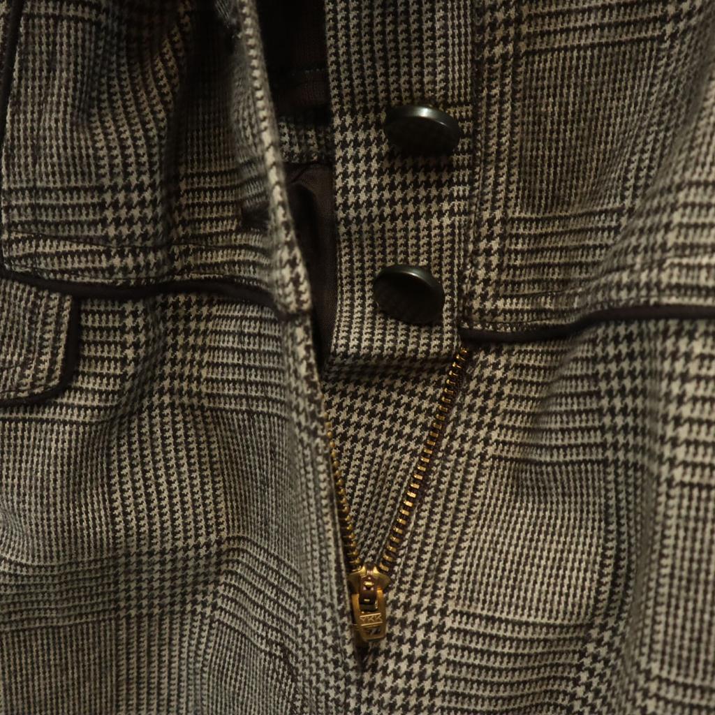 unused GRACE CONTINENTAL made in Japan Houndstooth pattern high waist Wide pants Women Used