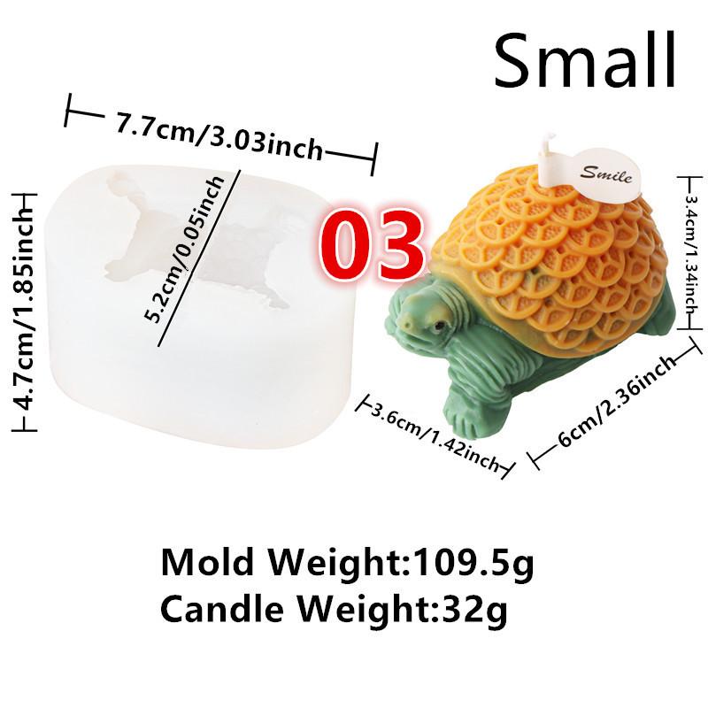 

3D Golden Coin Dragon Turtle Candle Silicone Mold DIY Animal God Beast Turtle Basalt Statue Plaster Aroma Candle Home Decor
