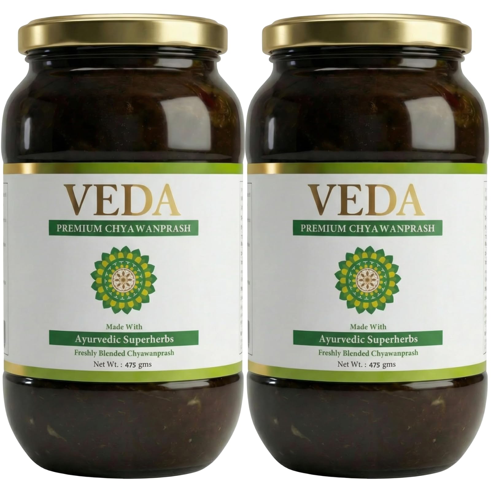 Veda Premium Chyawanprash - Jaggery Based Sugar Free Chyawanprash | 475 Gms X 2 | Pack of 2