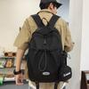 Casual backpack backpack new large-capacity Japanese and Korean boys college students solid color schoolbag