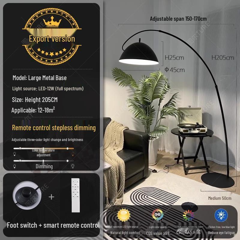 Nordic Minimalist Fishing Floor Lamp - Elegant Living Room Decor, Atmospheric Vertical Light, Luxurious Art Design