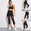 Women's Spring Summer New Mesh - Paneled 9 - Point Pants, Stretch Yoga Leggings, Running Base Layer Trousers