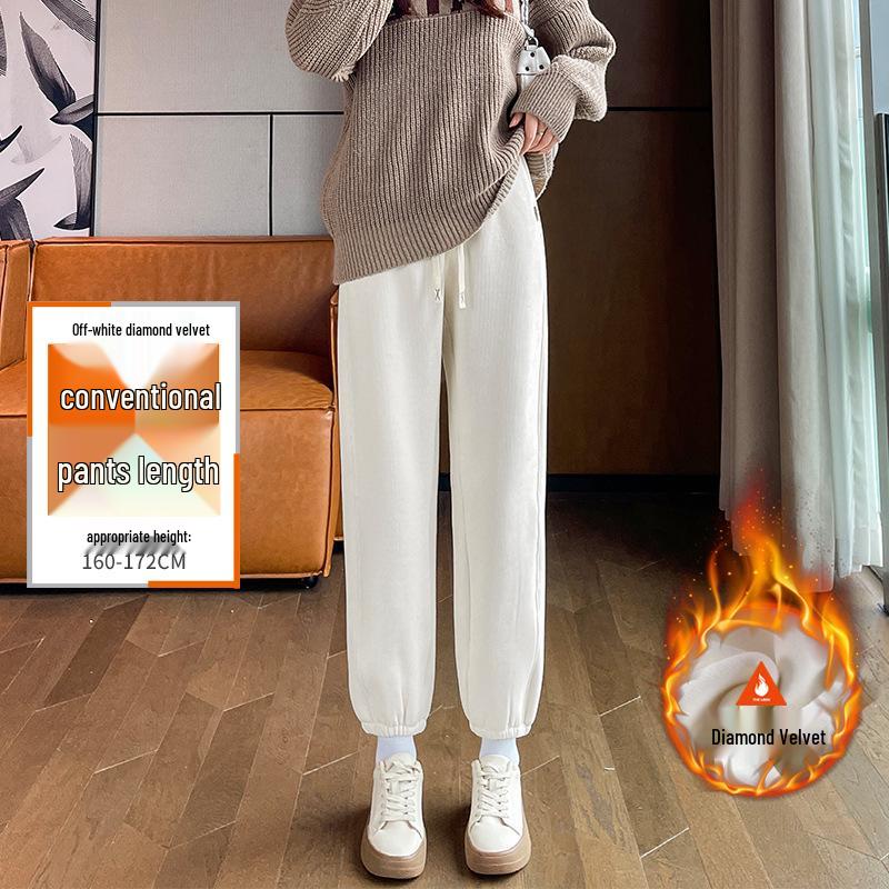 

Casual Plus Thickened Velvet Pants - Autumn/Winter 2025 Style: Everyday Warm, Versatile, & Comfortable L (106-120 lbs)