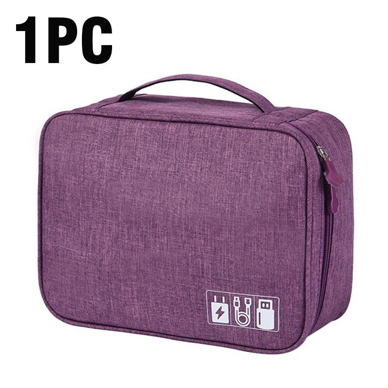 USB Data Line Power Bank Storage Bag Travel Cosmetic Organizer Case Portable Cable Storage Bag Waterproof Digital Organizer