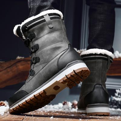Winter 2025 neu große Größe Außenhandel Explosion große Baumwolle Herrenschuhe High-Top wasserdicht Nordost High-Top Schneestiefel Charge