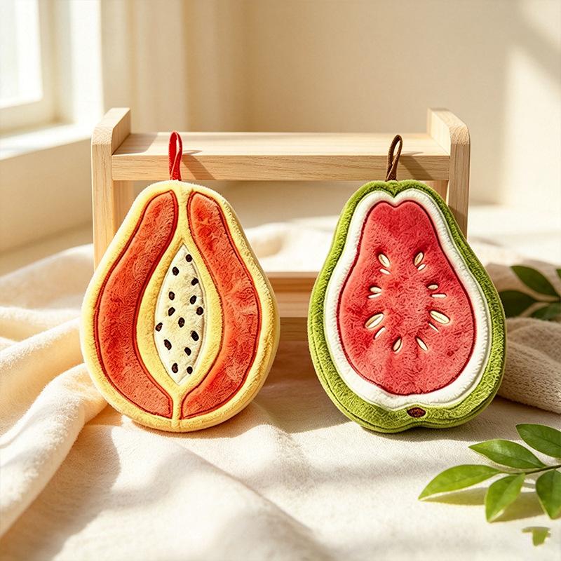 1/2Pcs  Absorbent Hand Towels Kitchen Hanging Towels For Hands Kitchen Accessories Bathroom Washing Hand Towels