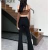 MODIQUE Herbst Übergröße Neue Damen Basics Elastische Schnittkantenhose In Voller Länge Hohe Taille Lässige Lange Jeans Damen Jeanshose