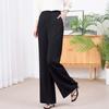 Interwoven Mulberry Silk Solid Color Dark Pattern Commuter Jacquard Straight Leg Pants