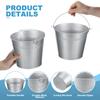 PATIKIL x Kleine Metalleimer mit 6 Mini-Verzinkte Eimer für Gastgeschenke und Silber 5,9" 5,1" Henkel, Basteln, Dekorationen,