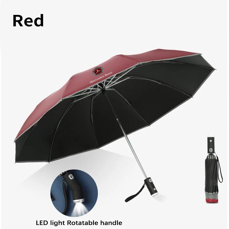 Car Automatic Folding Windproof Sunshade Umbrella For Mercedes Benz A B C E S V Class GLB GLC GLE Sprinter Pilot SLK SLC ML Vito