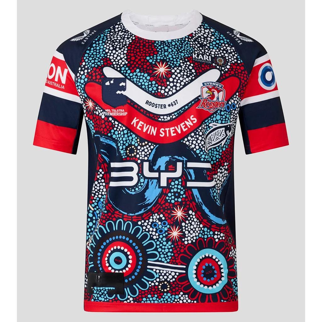 NRL Warriors Broncos Fiji Rabbit Jaguar Short Sleeve Rugby Jerseys Training Suit