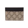 Gucci Korallen Schlangenmuster Presbyopie Logo Offene Öffnung und Schließung Canvas und Leder Kartenhalter Kartenetui Herren Ebenholzfarbe und Schwarz