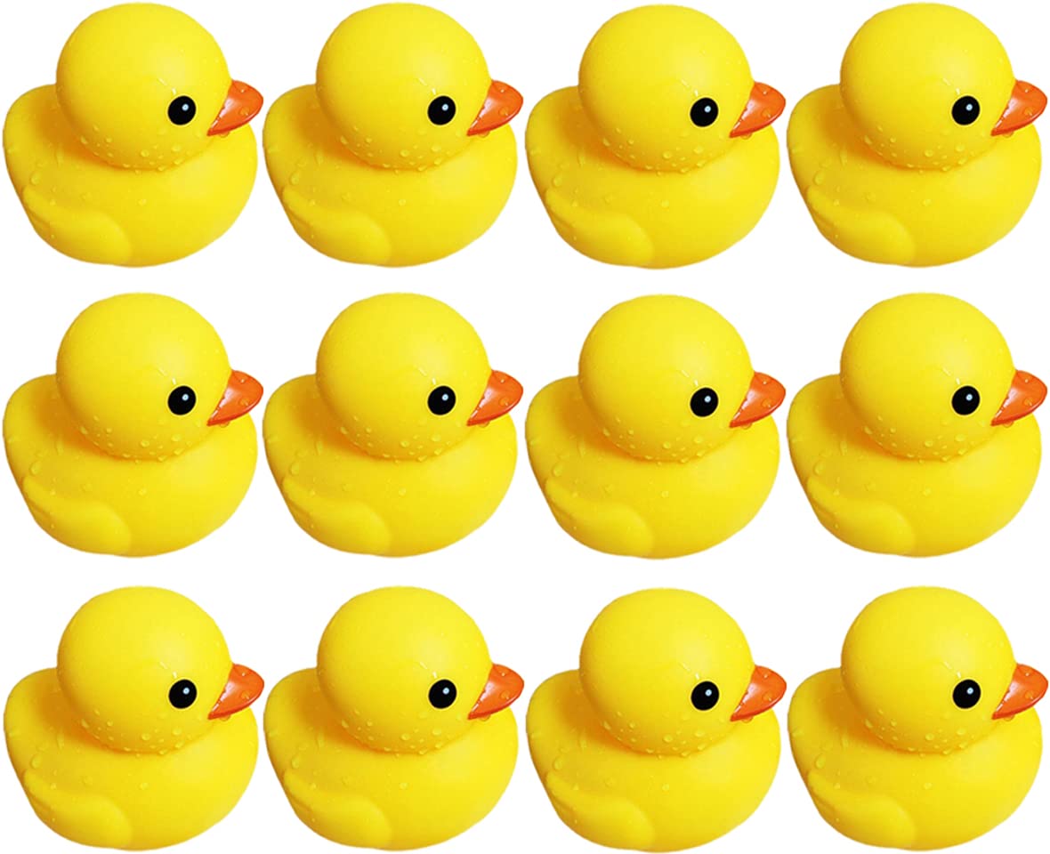

12/24/48/60Pcs Small Rubber Ducks For Kids Kids Party Favors Bulk Ducks Summer Pool Floating Toys Rubber Ducks Birthday
