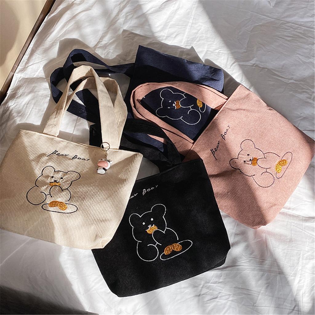 Canvas Shoulder Crossbody Bag Large Capacity Student College Tote Bag Simple Literary Class Bag