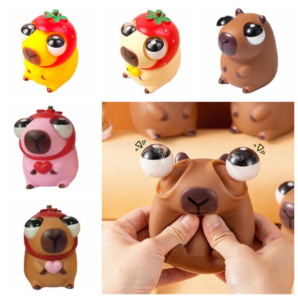 Cartoon Capybara Big Eyeball Pinch Doll Funny Capybara Squeeze Ball Toys  Baby Game
