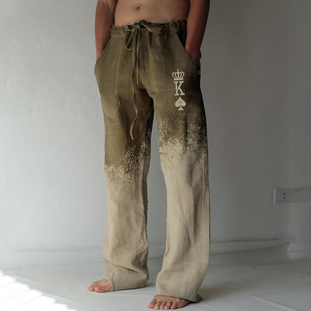 Herren Sommerhosen Strandhosen Kordelzug Elastischer Bund 3D-Druck Grafische Drucke Cross Komfort Lässig Täglich Streetwear Hosen