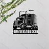 Custom Semi Truck Metal Wall Art, Personalized Trucker Name Sign, Home Decor Hot Sale