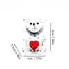 Artificial Crystal Bear Love Heart Heart-shaped Bear Bear Ornament Bear Figurines  Table Ornament