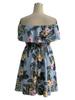 Summer Elegant Women Print Off Shoulder One Shoulder Ruffle Hem Dress A Line Style Mature Style French Retro Slim Sexy Elegant Women Maxi Dress