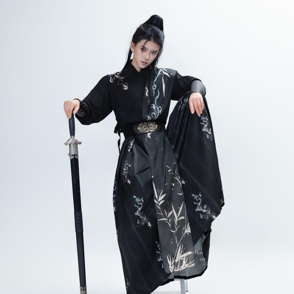 Men's & Couple's Song Dynasty Style Hanfu, Chivalrous Martial Arts Daily Suit With Bamboo Pattern