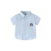 Boys' Short-Sleeved Shirts, Summer Kidsren's Clothing, Kidsren's Shirts, Lapel Shirts, Baby Boys' Half-Sleeved Bear Tops, Pure Cotton Clothes