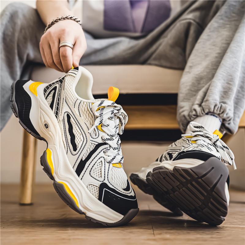 Youth Adult Shock Absorption Anti Slip Wear-resistant Retro Outdoor Thick Sole Running Shoes Casual Sports Men's Shoes