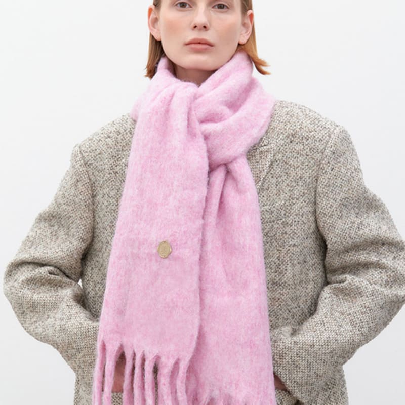 

halden heavy wool color muffler (M036_light pink) light pink