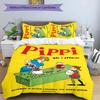 Pippi Dlouhá punčocha 3dílná povlaková souprava na peřinu Uzavírání Zahrnuje 1 povlak na peřinu & 2 povlaky na polštář pro všechna roční období Ložnice Domácí Dekorace Koleje
