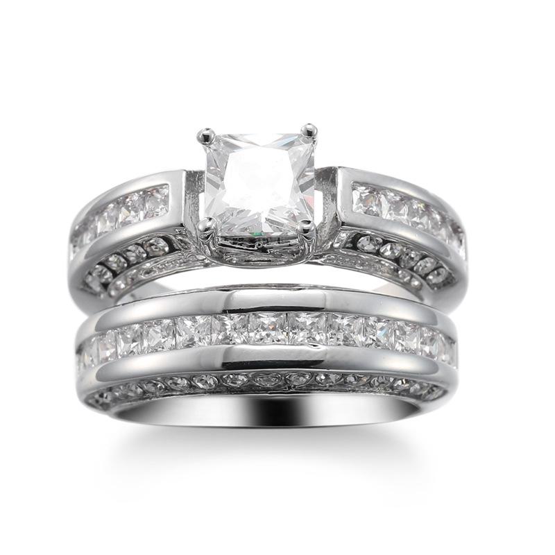 Ensemble de Bagues Diamant Zircon Rose - Accessoires de Bijoux Créatifs