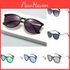 Vintage Chic Black Frame Sunglasses Brown Tea Lenses Fashionable Eyewear