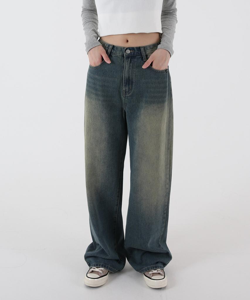 UMM Women'S Mid-Long Hidden Wide Denim Pants 4 Colors (Type B)