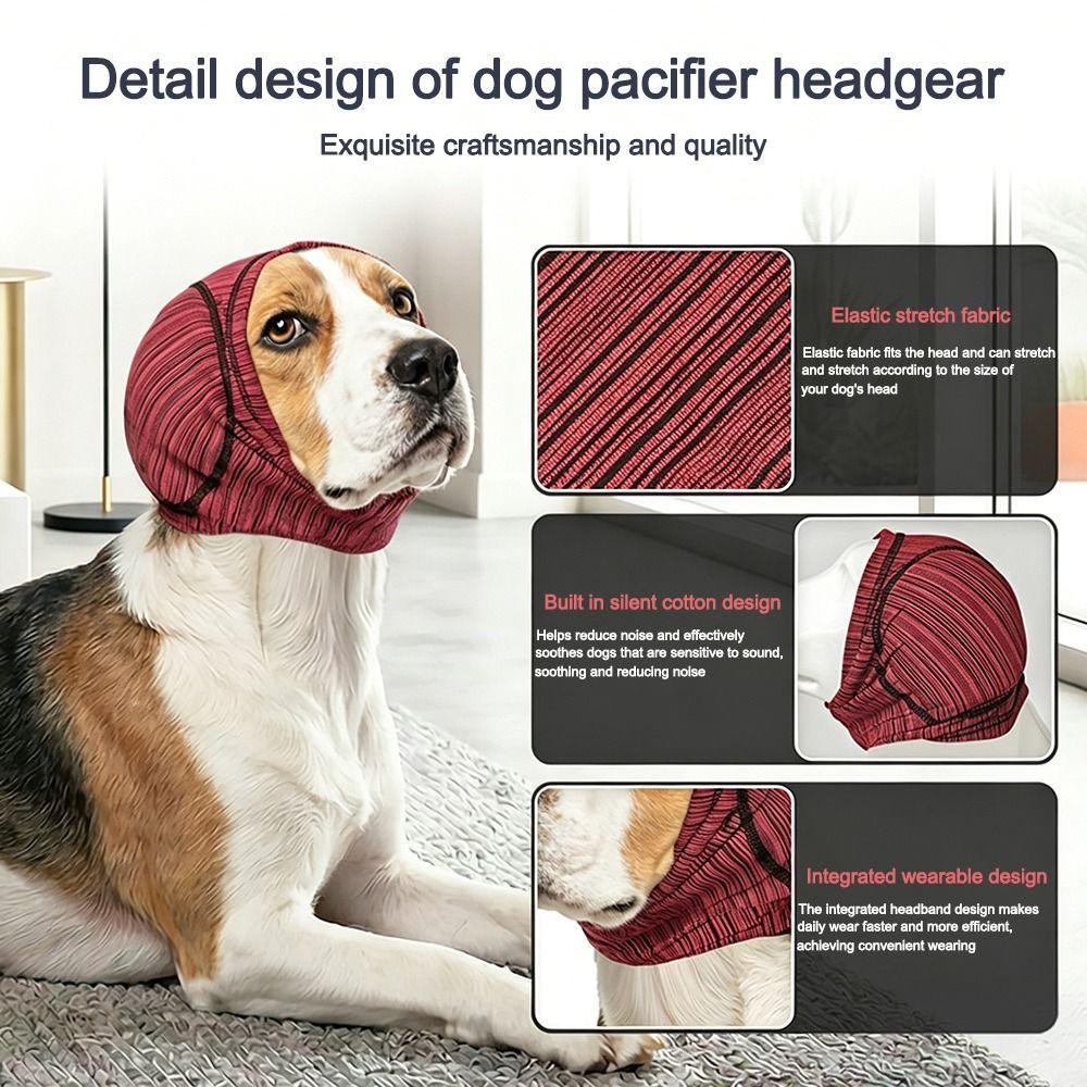 Windproof Dog Soothing Headcover Anxiety Relief Dog Ear Cover Dog Anti-scare Scarf  Pet Supplies