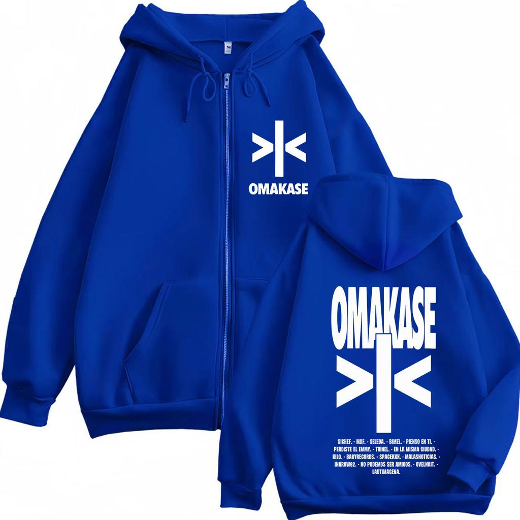 Alvaro Diaz Omakase Album Tour Print Zipper Hoodie Men Women Fashion Sweatshirt Long Sleeves Casual Comfort Zip Up Jacket