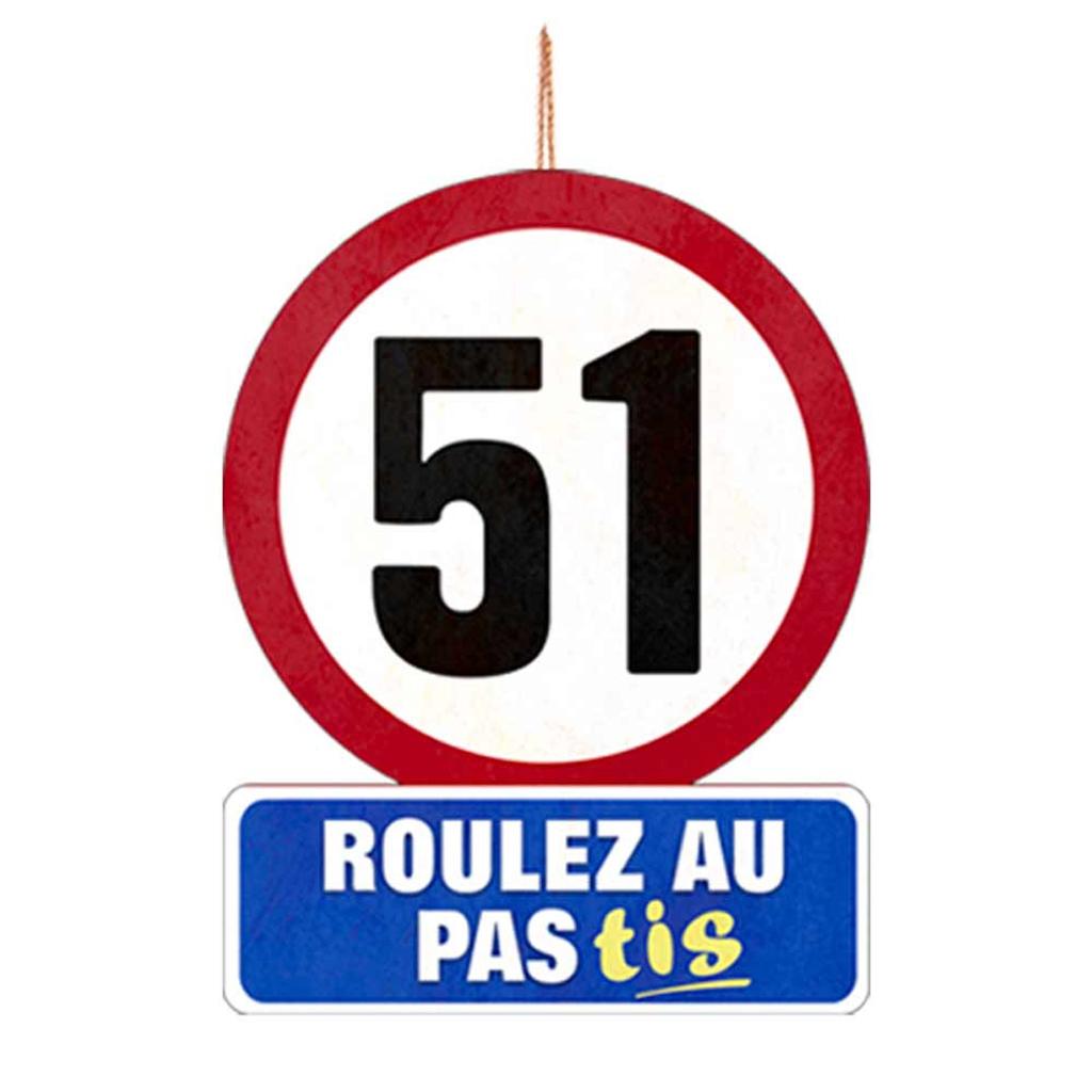Les Trésors De Lily [R2827] - Verkehrsschild aus Holz „Nachrichten“ (51 : Pastis einrollen) - 30x23cm