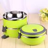 Round 3 Layer Durable Stainless Steel Lunch Box Bento Picnic Food Container