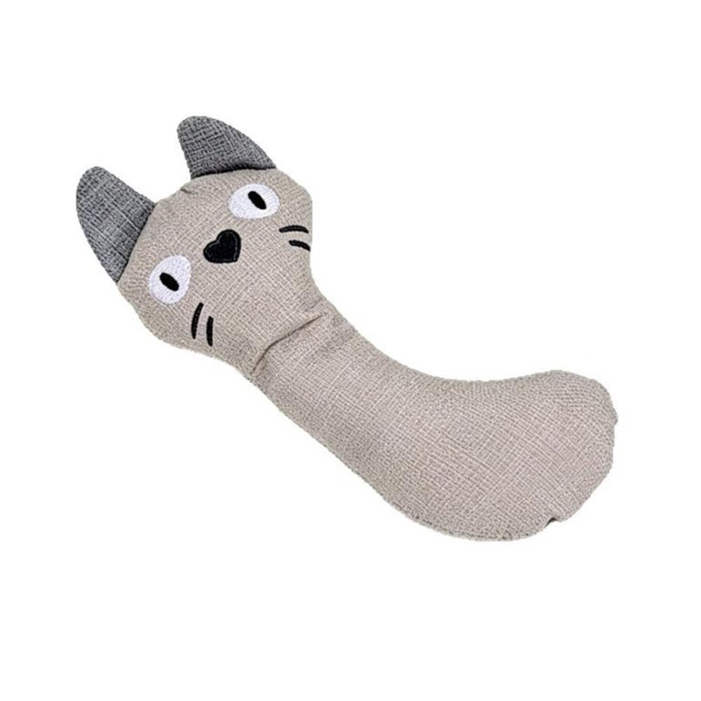 Soft Interactive Chew Toy Stuffed Teasing Stick Fish Cute Simulation Fish Cat Toy  Indoor Play серый